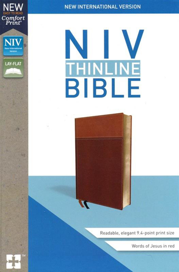 Picture of NIV Thinline Bible Tan, Imitation Leather by Zondervan
