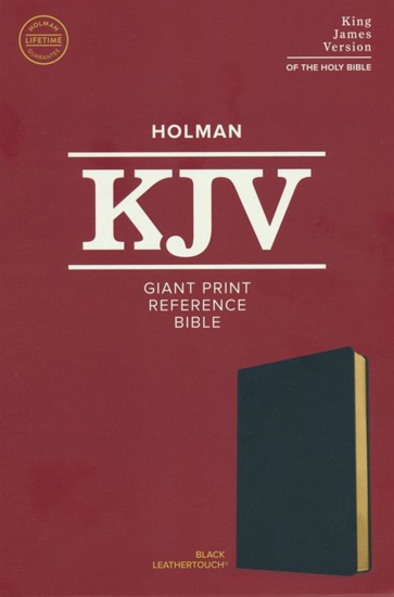 Picture of KJV Giant-Print Reference Bible--soft leather-look, black by Holman