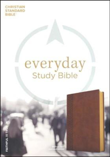Picture of CSB Everyday Study Bible--soft leather-look, British tan by Holman