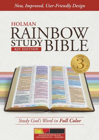 Picture of KJV Rainbow Study Bible, Kaleidoscope Black LeatherTouch, Indexed by Holman