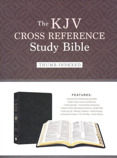 Picture of KJV Cross Reference Study Bible-Bonded Leather brown, thumb-indexed by Barbour