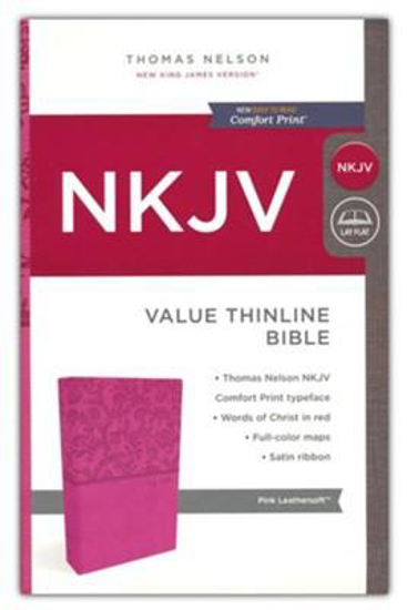 Picture of NKJV Value Thinline Bible, Imitation Leather, Pink by Thomas Nelson