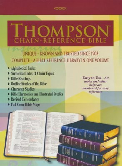 Picture of KJV Bible Thompson Chain Reference Large Print Bonded Leather Burgundy indexed