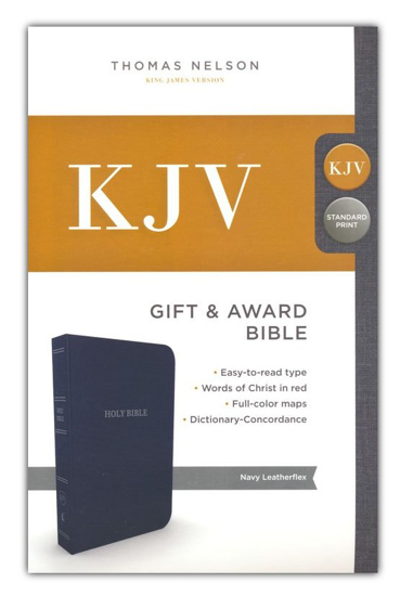 Picture of KJV Bible Pearl Blue Vinyl  Red Letter