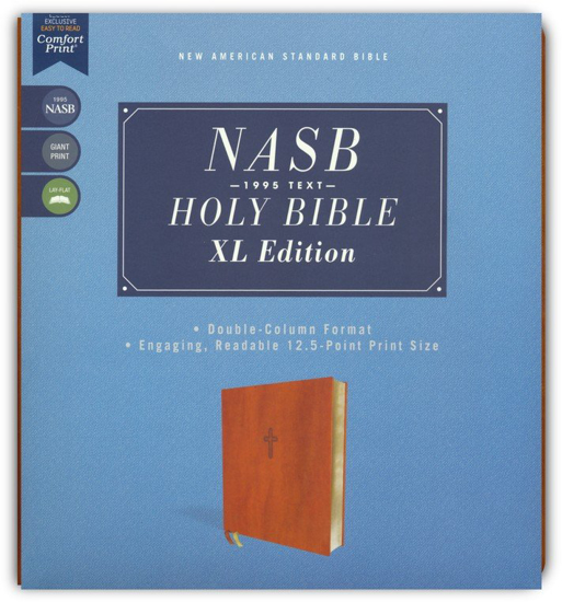 Picture of NASB 1995 XL Bible, Comfort Print--soft leather-look, brown