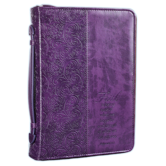 Picture of Bible Case Faith Purple LuxLeather Large