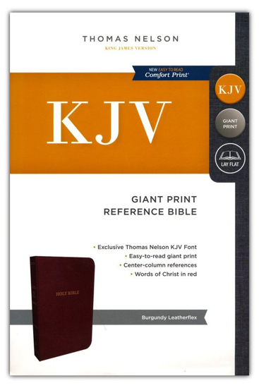 Picture of KJV Reference Bible, Giant Print, Leather-Look Burgundy
