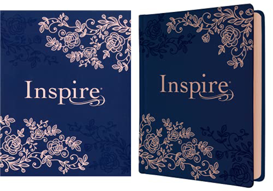 Picture of NLT Inspire Bible: The Bible for Coloring & Creative Journaling--hardcover, navy