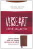 Picture of NKJV Personal Size Large Print End-of-Verse Reference Bible, Verse Art Cover Collection, Leathersoft, Brown, Red Letter, Comfort Print