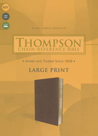 Picture of KJV Thompson Chain-Reference Large-Print Bible--soft leather-look, brown