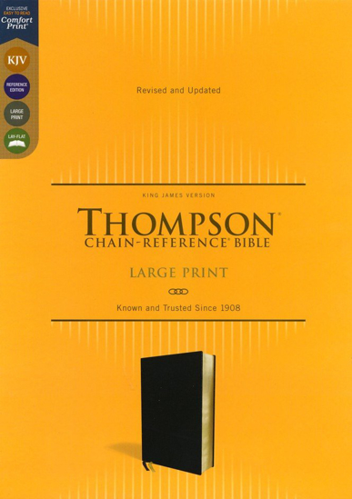 Picture of KJV Thompson Chain-Reference Bible, Large Print, Comfort Print--european bonded leather, black