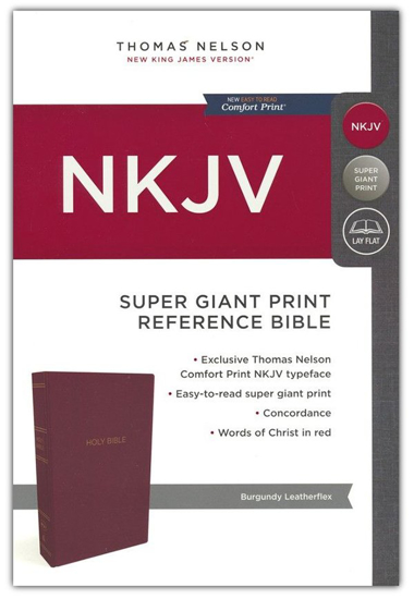 Picture of NKJV  Reference Bible, Super Giant Print, Burgundy