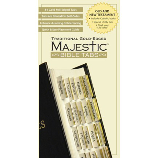 Picture of Majestic Bible Tabs Traditional Gold Edged