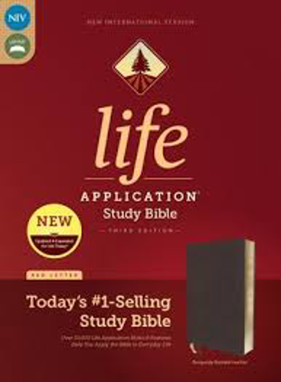 Picture of NIV Life Application Study Bible Third Edition Bonded Leather Burgundy