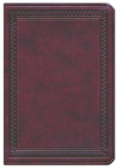 Picture of ESV Value Large Print Compact Bible, TruTone Imitation Leather, Mahogany with Border Design
