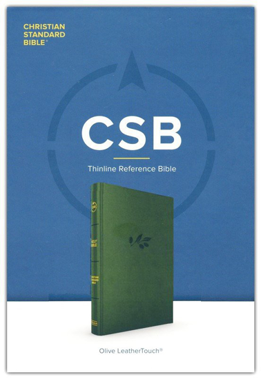 Picture of CSB Thinline Reference Bible LeatherTouch olive