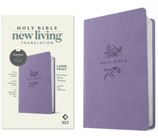 Picture of NLT Premium Value Thinline Bible, Large Print, Filament-Enabled soft leather-look, lavender