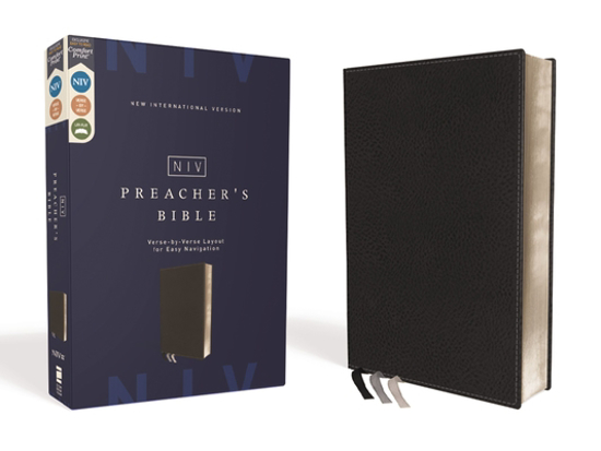 Picture of NIV Preacher's Bible, Verse-by-Verse Format, Comfort Print, Leathersoft, Black