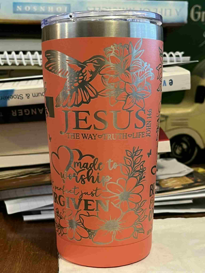 Picture of JESUS FLORAL Full Wrap Tumbler
