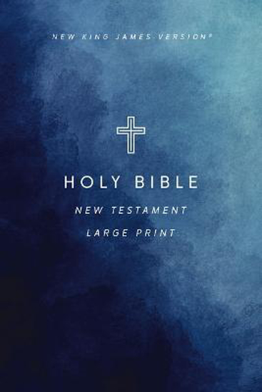 Picture of NKJV Large Print Outreach New Testament Bible, Cross Softcover 10.5 point font