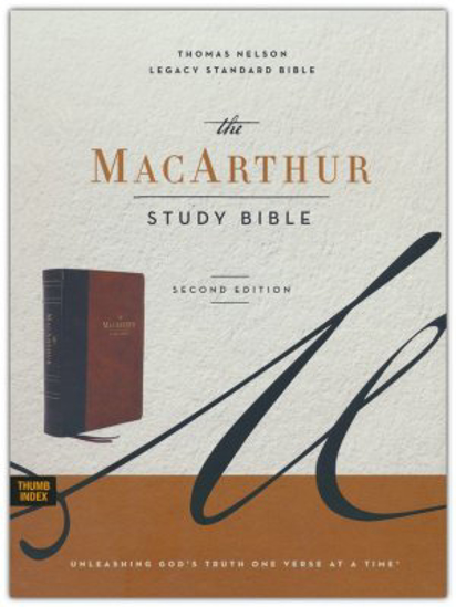 Picture of LSB MacArthur Study Bible 2nd Edition, Comfort Print--soft leather-look, brown (indexed)