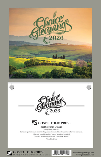 Picture of 2026 Choice Gleanings Wall Calendar