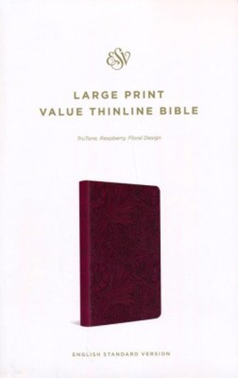 Picture of ESV Large Print Value Thinline Bible (TruTone, Raspberry, Floral Design), Soft imitation leather