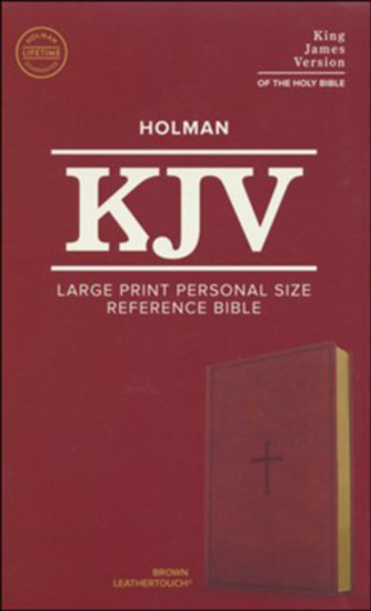 Picture of KJV Large Print Personal Size Reference Bible, Brown Leathertouch Imitation Leather