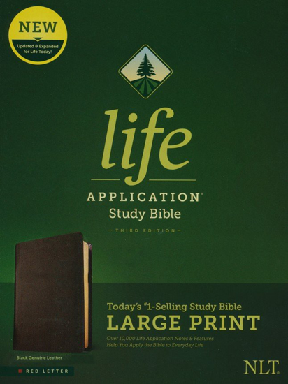 Picture of NLT Life Application Study Bible 3rd Ed Black Gen Leather Large Print